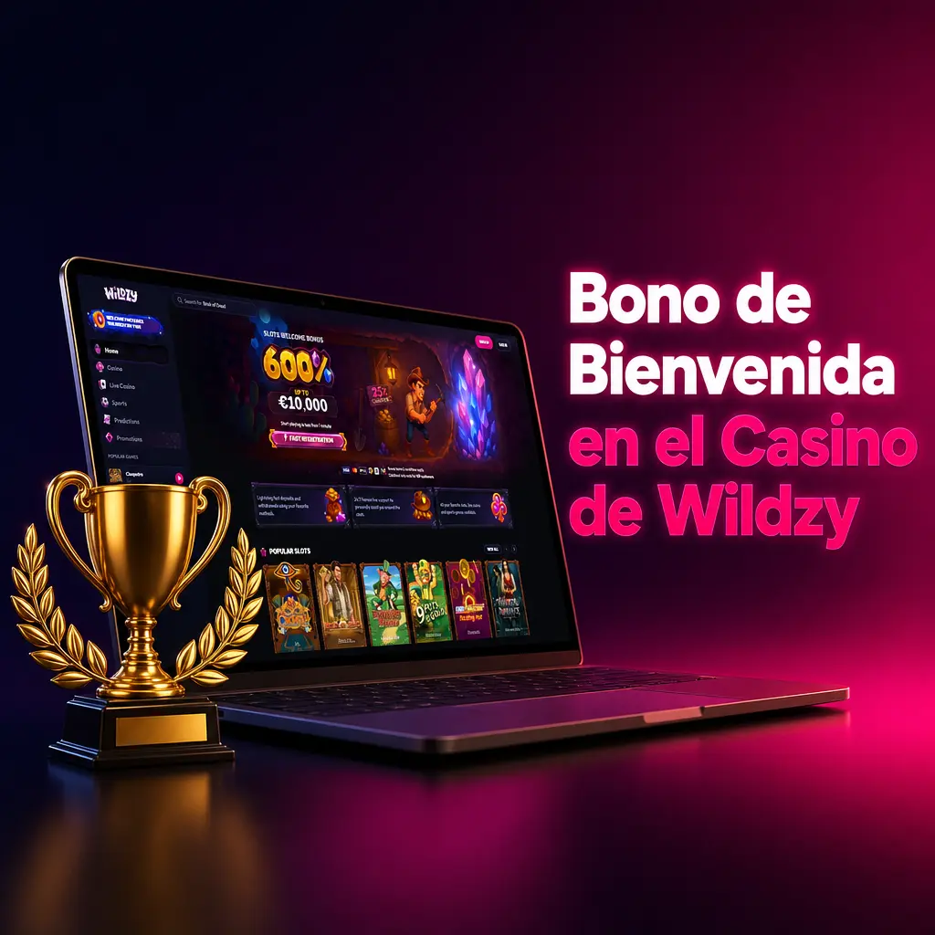 Bono de bienvenida Wildzy Casino: 600% hasta 10.000 EUR en slots para nuevos jugadores de España