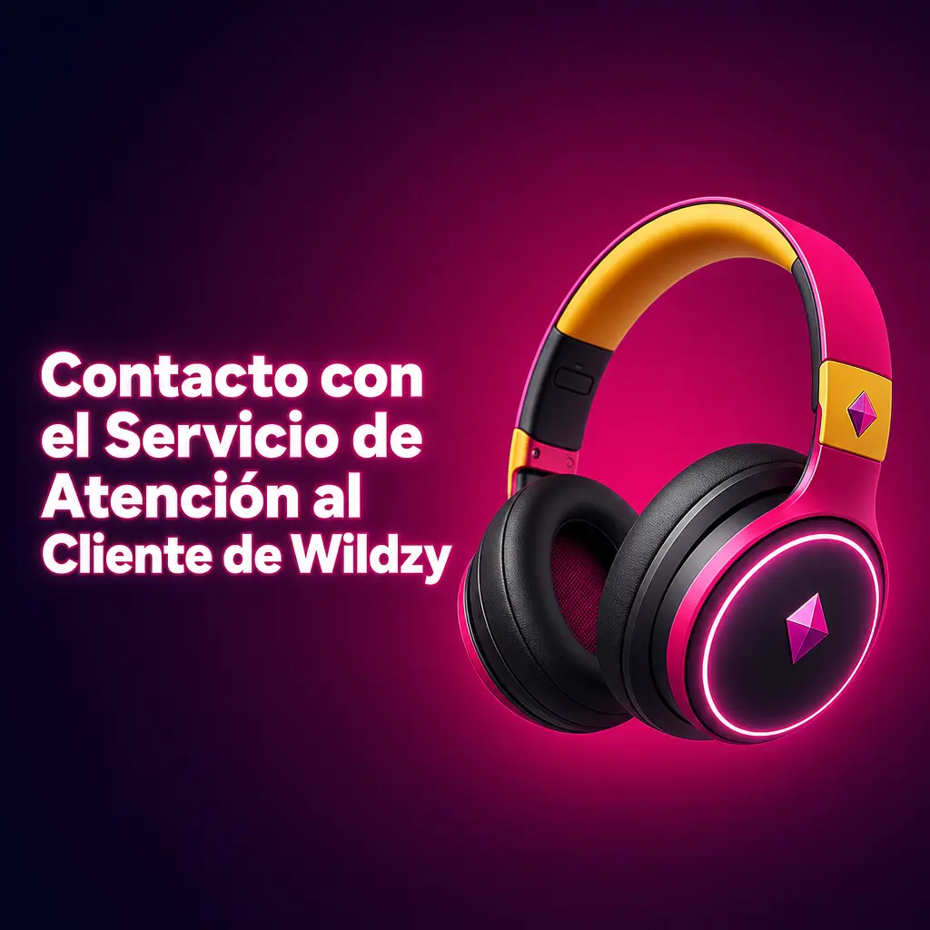 Servicio de atención al cliente Wildzy disponible 24/7 por chat en vivo, correo electrónico y formulario de contacto