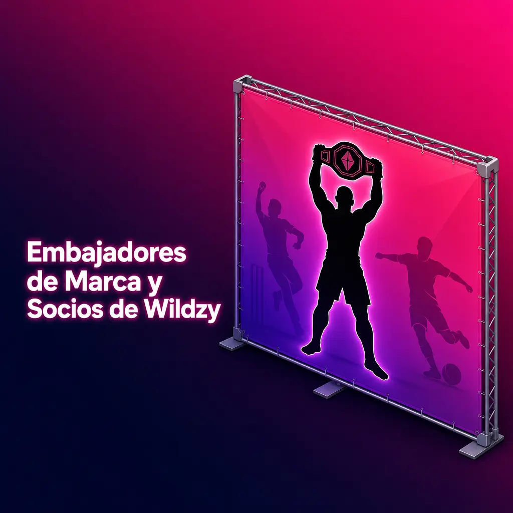 Logotipo de Wildzy con espacio reservado para futuros embajadores de marca y socios oficiales en España
