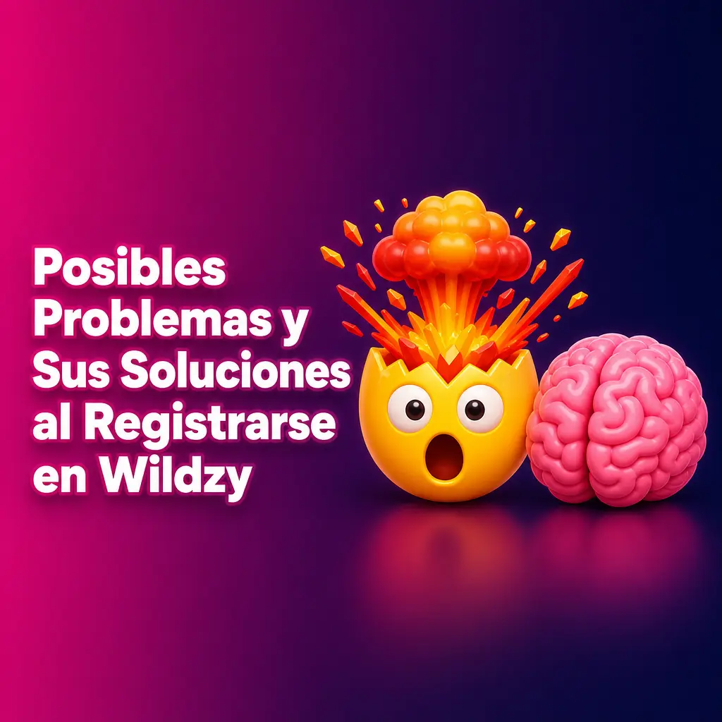 Tabla con problemas frecuentes al registrarse en Wildzy y sus soluciones técnicas paso a paso