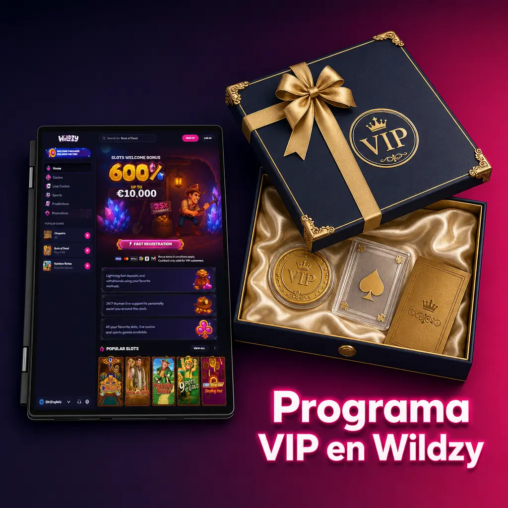 Programa VIP Wildzy con niveles Bronce, Plata, Oro, Platino y Diamante con beneficios exclusivos por fidelidad