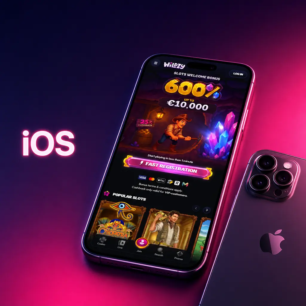 Icono de iOS con instrucciones para acceder a Wildzy desde Safari en iPhone o iPad sin necesidad de descarga