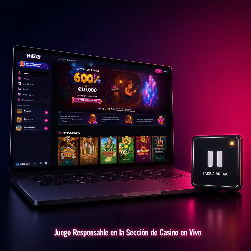 Juego responsable en casino en vivo: límites de sesión, depósito y autoexclusión en Wildzy para jugadores de España